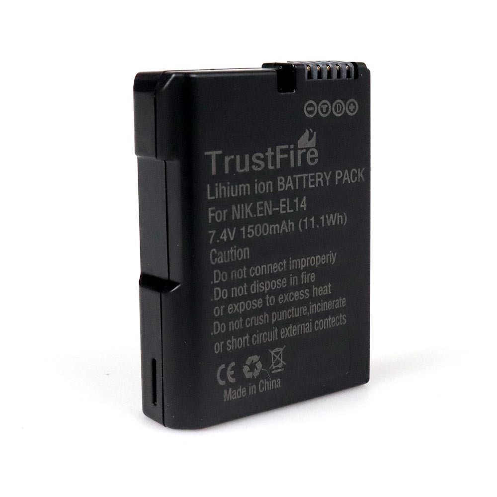 TrustFire Baterai Kamera Nikon 1500mAh - EN-EL14 (Replika 1:1)  NIBT09BK