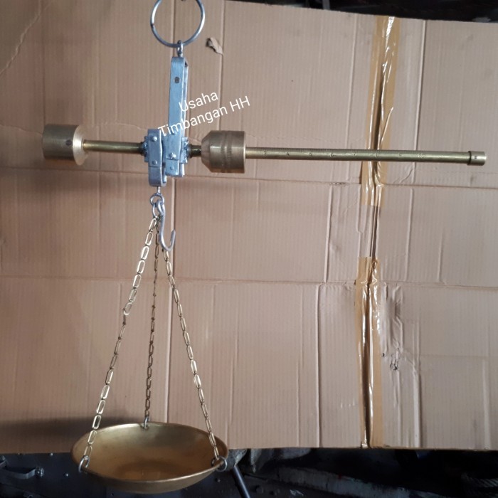 Terbaru Timbangan Gantung Dacin Logam 10kg HH lengkap Piring Kuningan Medan