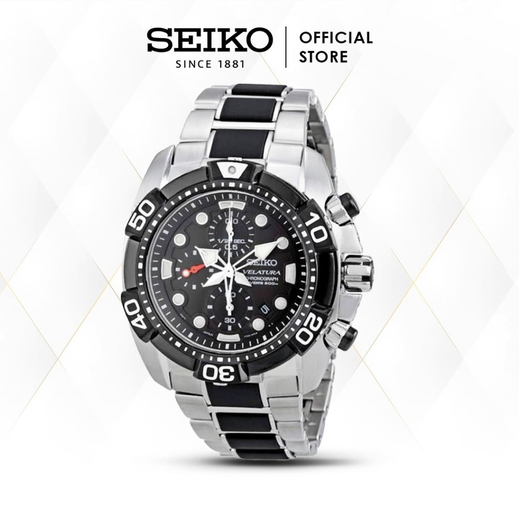 Jam Tangan Seiko Pria Velatura Sapphire Chronograph SNDA59 SNDA59P1 Quartz Stainless Original
