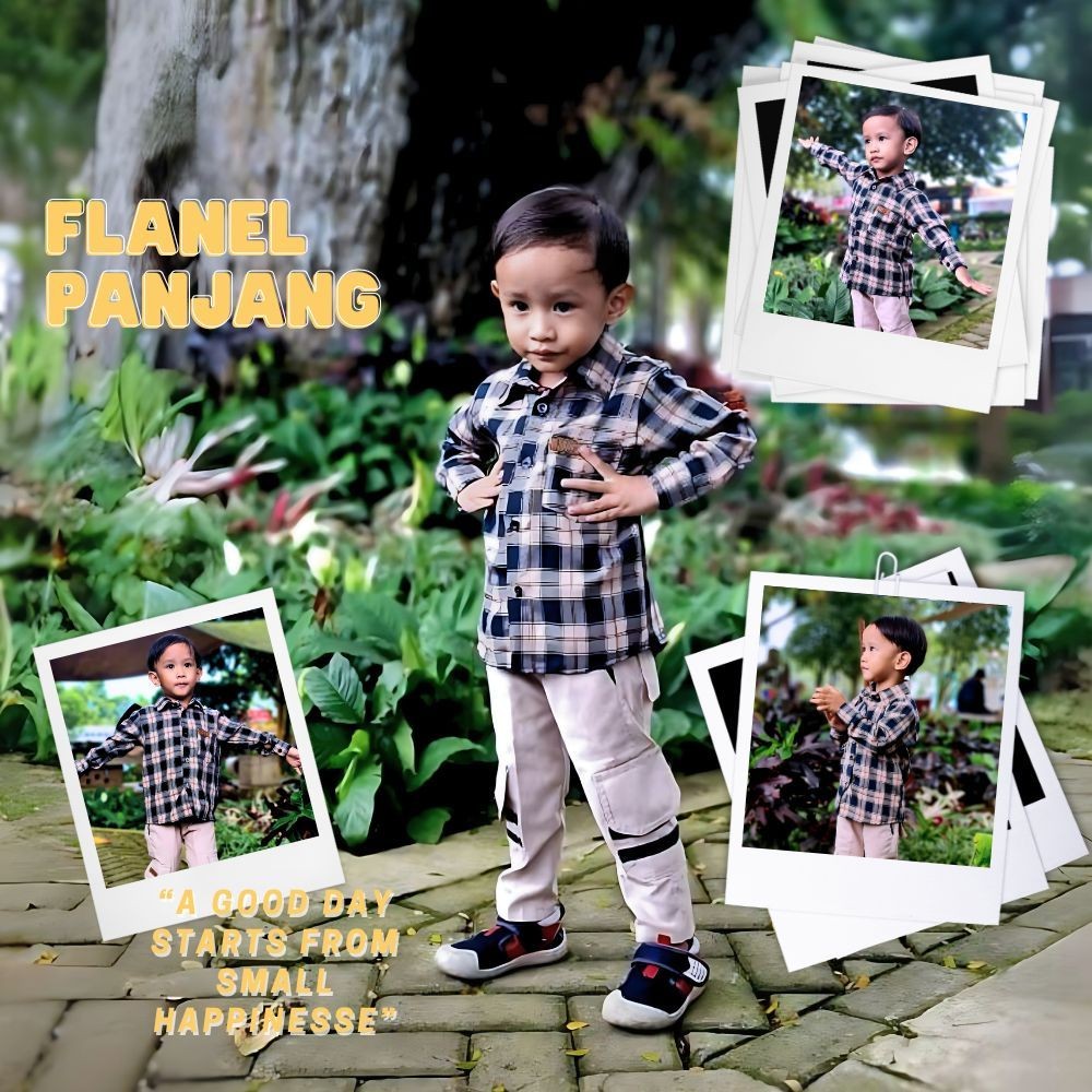 Baju Anak Casual Kemeja Anak Flanel Laki-Laki Lengan Panjang Best Seller 1-6 Tahun