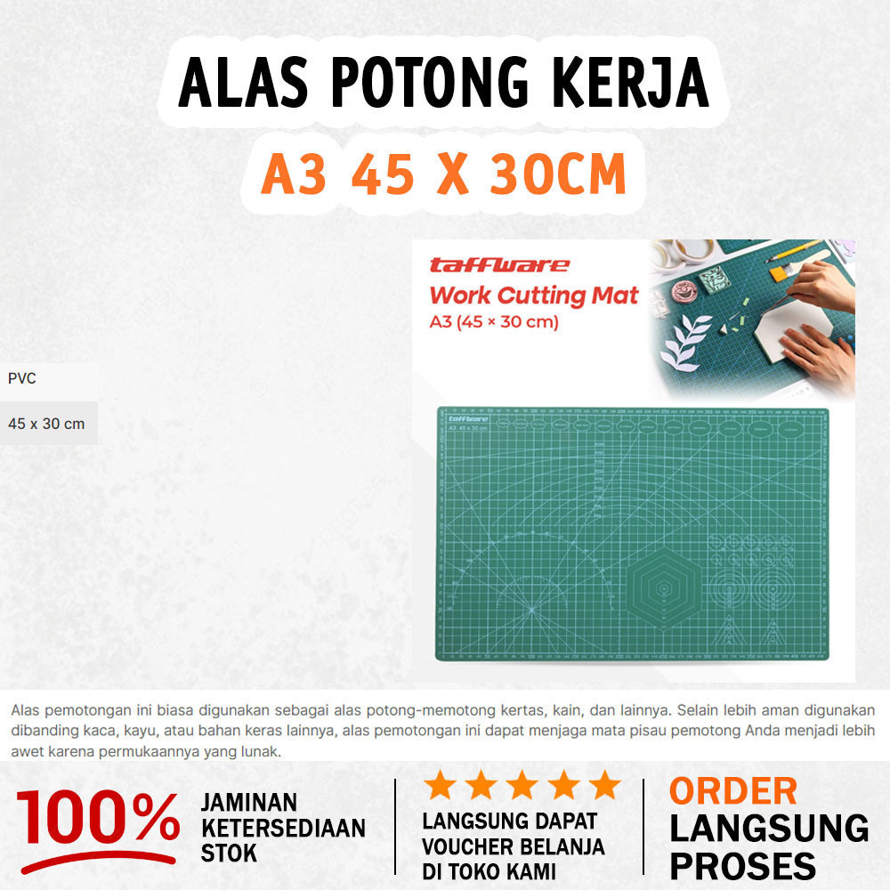 

[PROMO AKHIR TAHUN] CUTTING MAT PAD / ALAS POTONG FLEXIBEL DAN MUDAH DIBERSIHKAN UKURAN A3