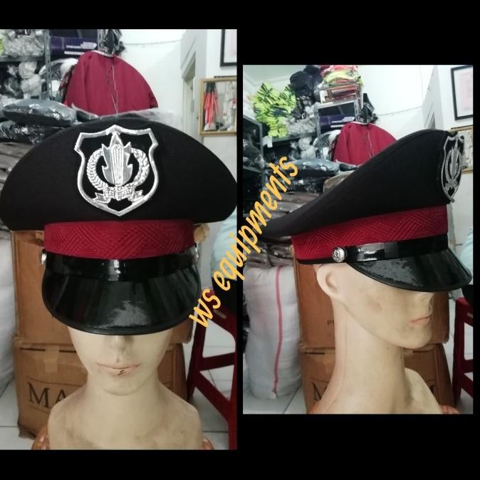 TOPI PET SATPAM SECURITY WARNA COKLAT / TOPI PDH SECURITY / PDL PSH MRS01