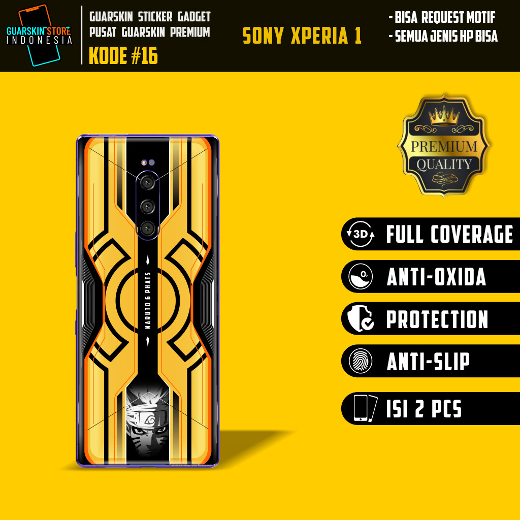 Sony Xperia 1 Garskin/Stiker Case Bisa Custom Motif - 2Pcs