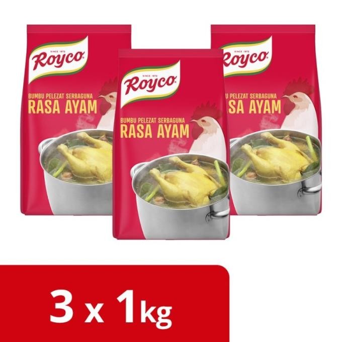 

Royco Bumbu Pelezat Rasa Ayam 1Kg - 3 Pouch Original Dan Terpercaya