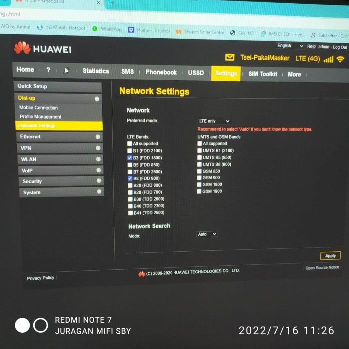 TERBARU Modem Wifi Home Router Huawei B315 B315s-607 Unlock All Operator 4G