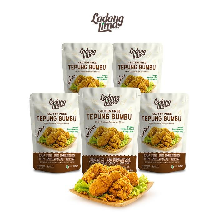 

5 Pcs Tepung Bumbu Serbaguna - Ladang Lima Gluten Free Healthy Flour Original Dan Terpercaya