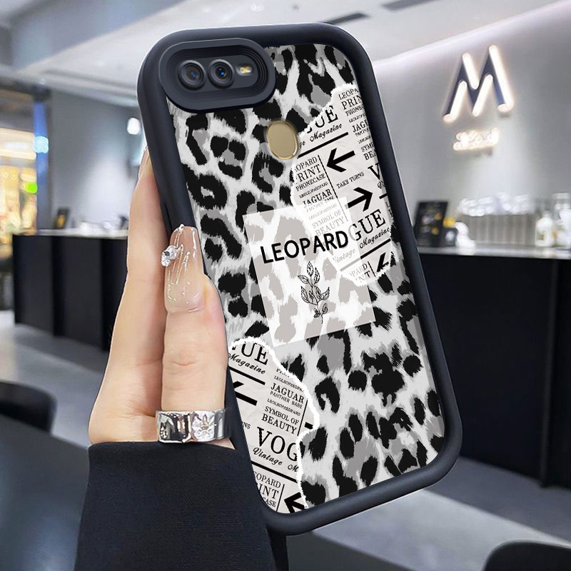 Casing Hp Untuk OPPO A7 OPPO A5s OPPO A12 OPPO A12S A11k Case Casing HP pola Motif macan tutul Kasin