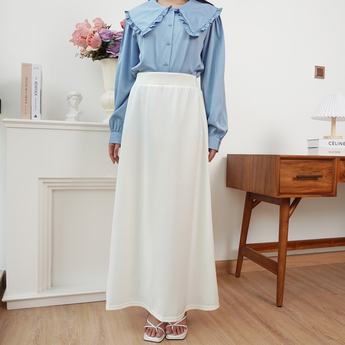 Sonia - Raana Skirt R1369/ Rok Panjang Sonia/ Rok A-Line/ Flare Skirt - Sage Green Barangbaru