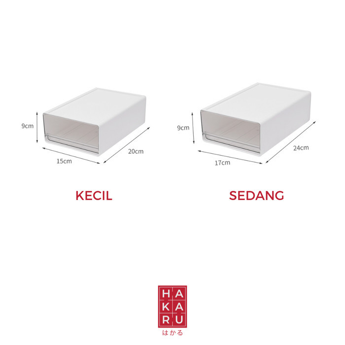 

HAKARU Laci Penyimpanan Desk Drawer Storage Box Stackable Kotak File