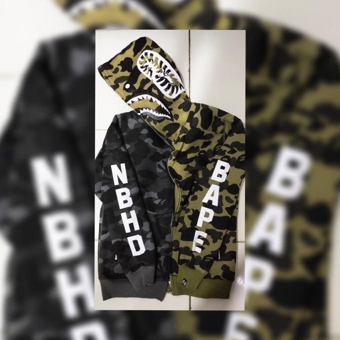 Jaket Bape Shark Mirror Perfect Clone 1:1 Original Best - Hoodie Pria Kode 1252