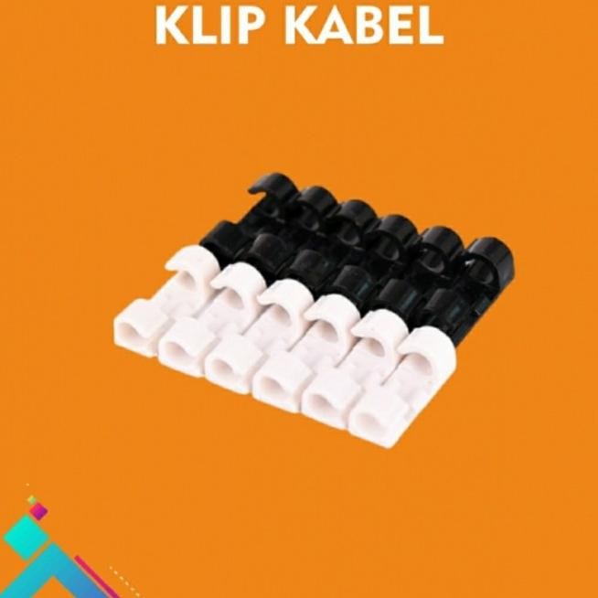 

Klip Kabel | Cable Clip Organizer Yusun Kabel Serbaguna Isi20Pcs