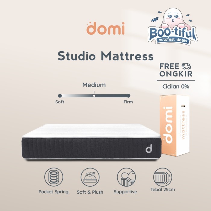 Domi Studio Mattress - Kasur Pocket Spring Bed Motion Isolation