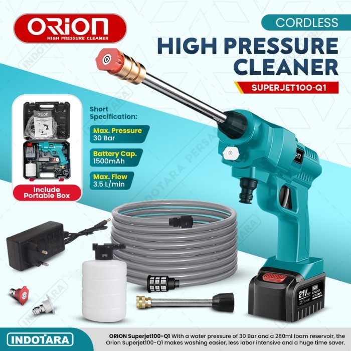Alat steam cuci motor & mobil Jet Cleaner Baterai Orion Superjet100-Q1