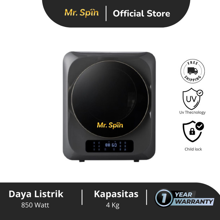 MINI DRYER MR.SPIN BLACK MESIN PENGERING PAKAIAN