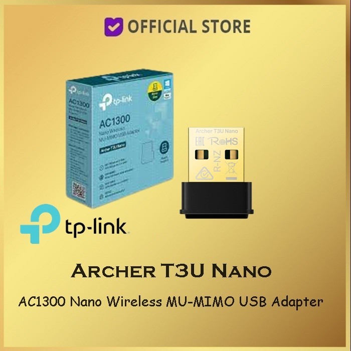 TP-LINK Archer T3U Nano AC1300 Nano Wireless MU-MIMO USB Adapter - T3U