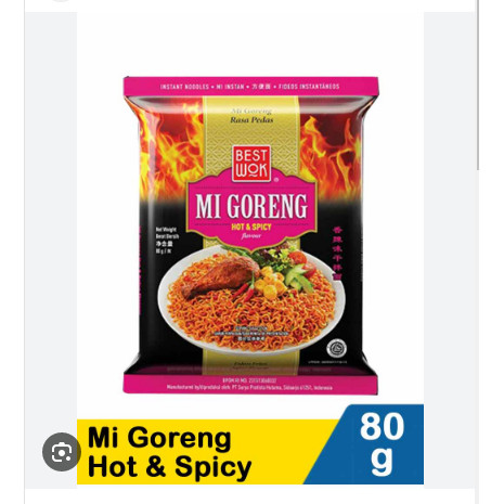 

Mie Best Wok Mi Goreng Hot Spicy Original