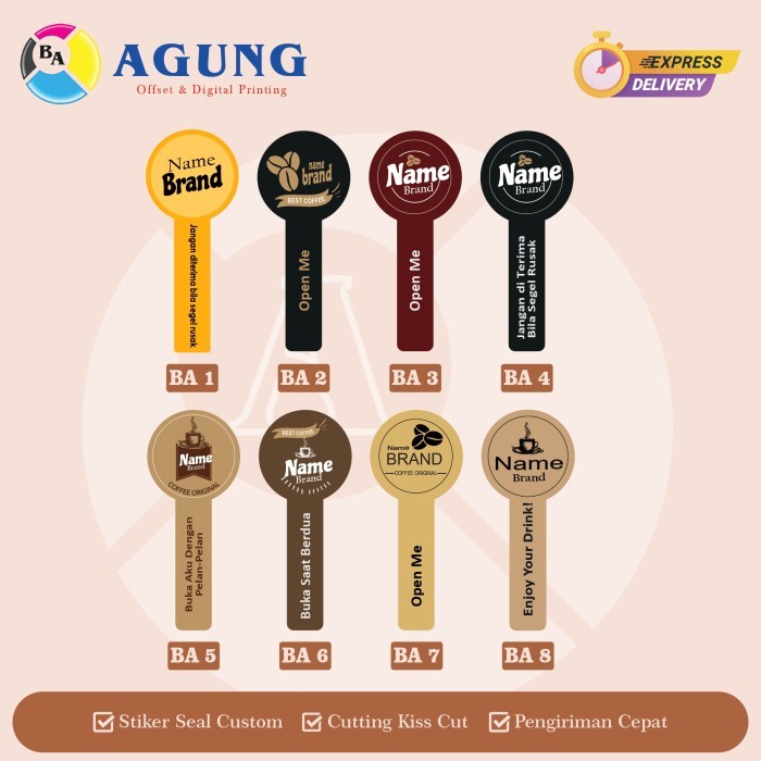 

Stiker Label Seal Botol Minuman, Toples Kue, Segel Serbaguna