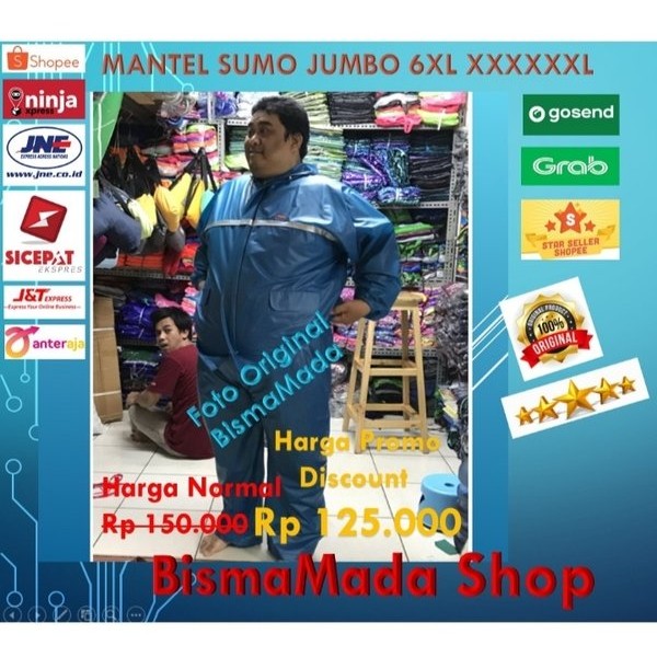 JAS HUJAN MANTEL RAIN COAT RAINCOAT PRIA WANITA UKURAN BIG SIZE BESAR SUMO JUMBO 6XL 7XL 6 XL 7 XL