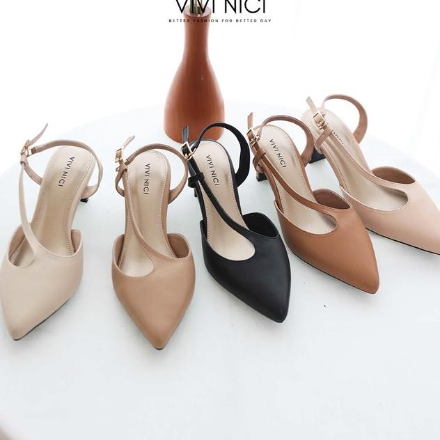Vivi Nici - Lucia Sepatu Sandal Mules Hak 5 Cm