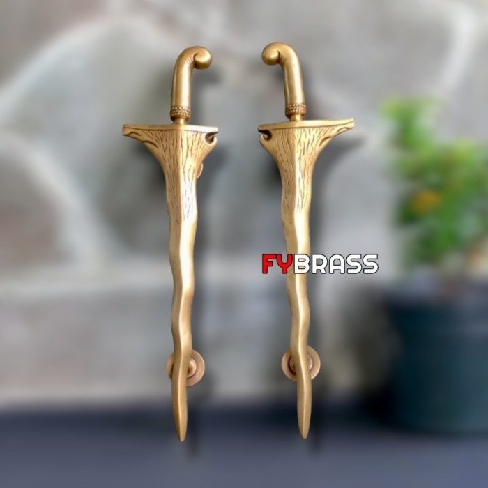 Ammos - [Hd-017] Handle Pintu Kuningan / Pull Handle 50 Cm - Motif Keris Jawa