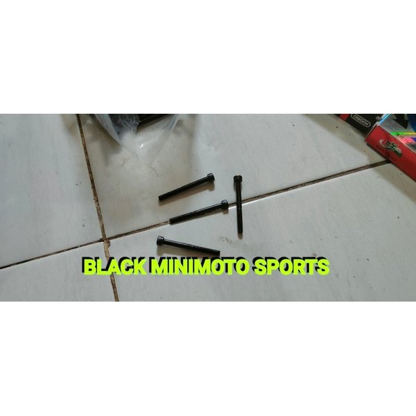 Baut L4 Crankcase Motor Mini Baja Hitam - Baut L4 Rumah Krengkes Krukas - Krek as - Baut L 4 Drat 8 