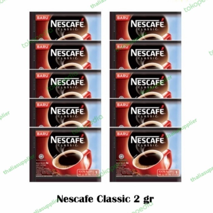 

Nescafe Classic 2Gr X 60Pcs, Bubuk Kopi Nikmat Kemasan Sachet