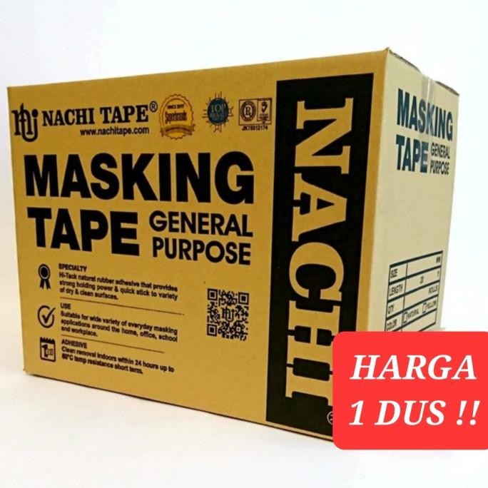 

TERBARU - MASKING TAPE NACHI 24MM 48MM LAKBAN KERTAS NACHI 24MM 1 INCH [DUS]