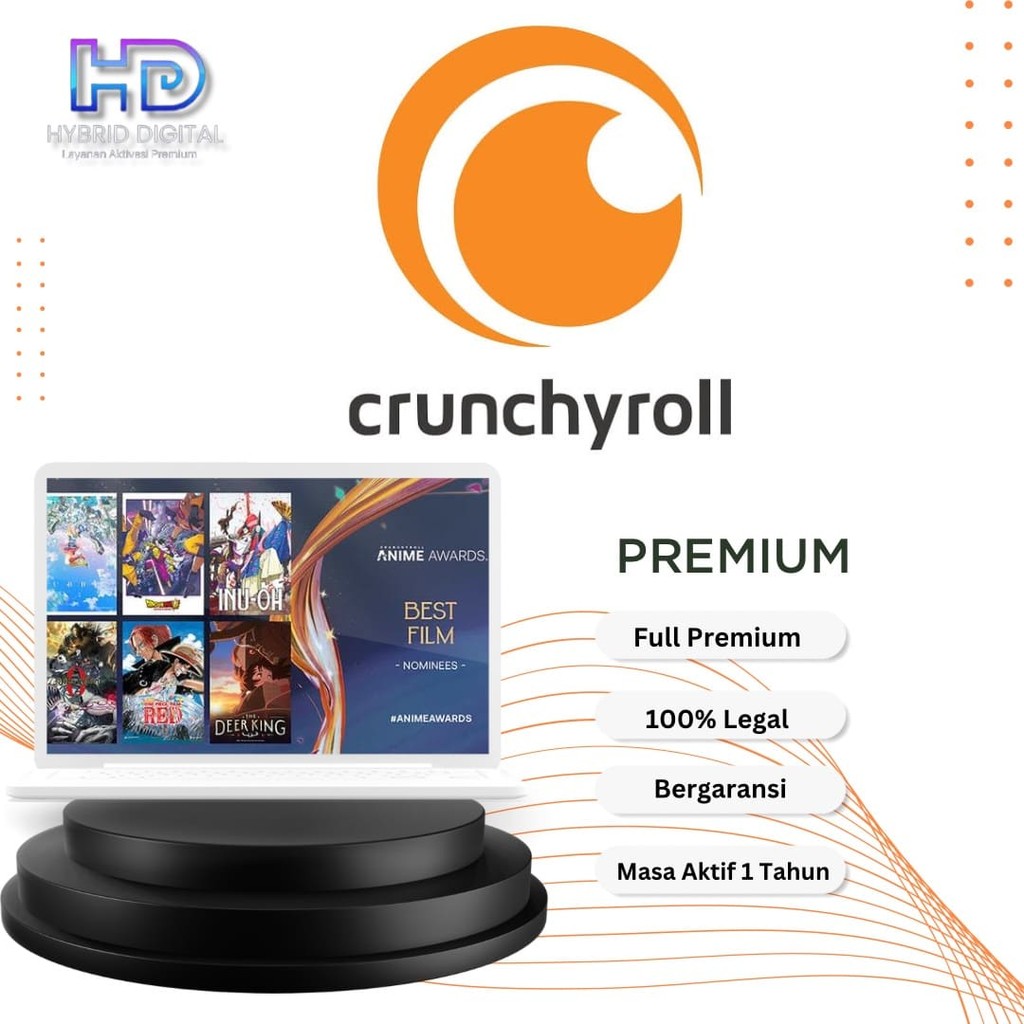 Crunchyroll Mega Fan Premium 1 Tahun Bergaransi