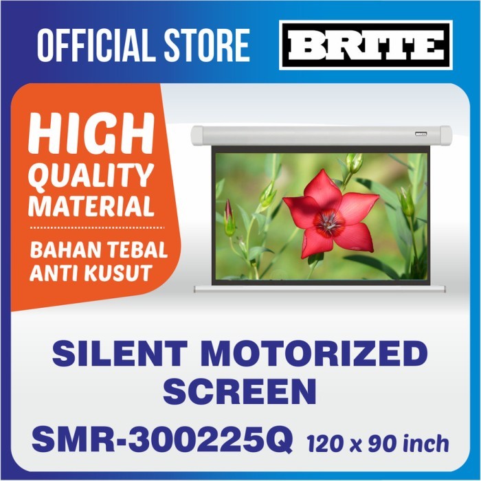 anyar@ Screen Projector Brite 150" Motorize SMR300225Q Deluxe Motorize Screen