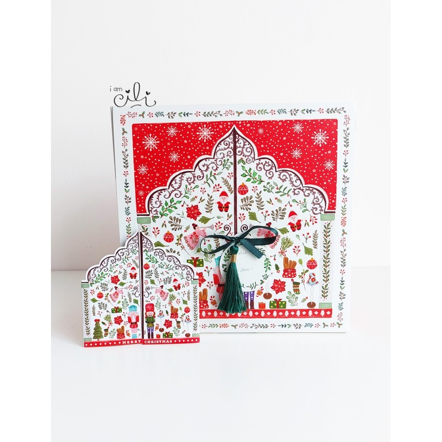 

(Box Angelica22) Kotak Kue Box 22X22X10 Cm Natal/ Merry Christmas Barangbaru