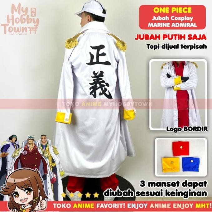 Jubah Cosplay Anime One Piece Marine Admiral Akainu Aokiji Kizaru