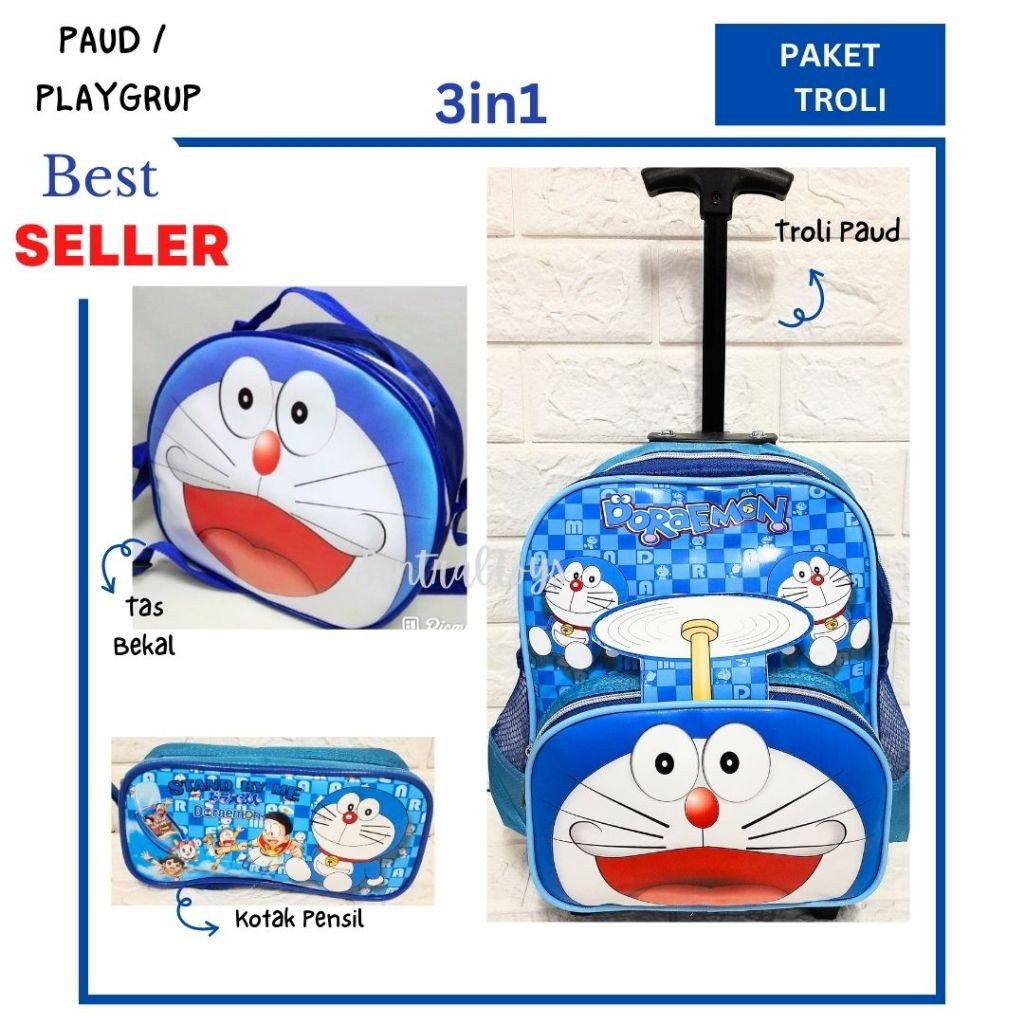 

Tas Troli/Dorong PAUD/Playgroup Kotak Pensil Doraemon Dan Tas Bekal Tas Bekal Doraemon |5F50491A|