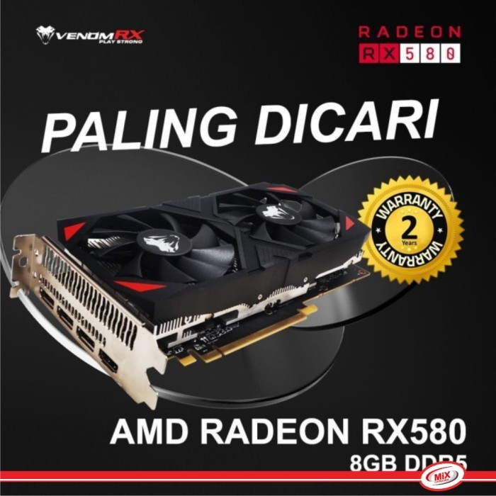 VGA VENOMRX RADEON RX580 8GB DDR5 CARD