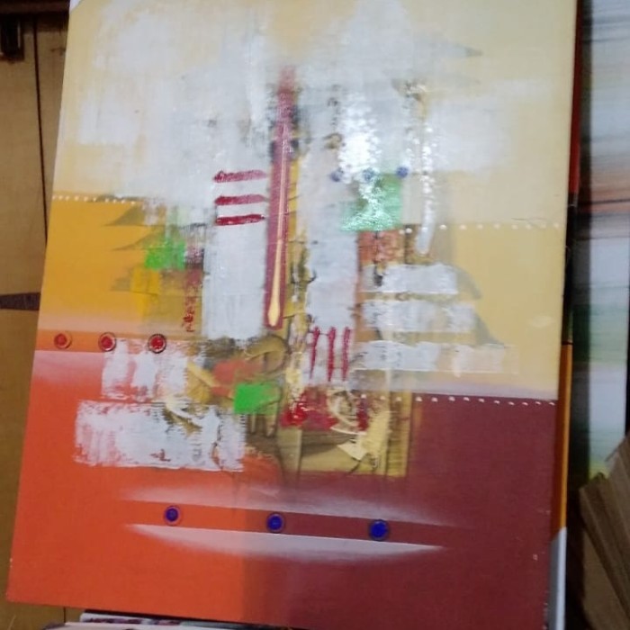 ] Lukisan Bali Panorama Abstrak kanvas 3