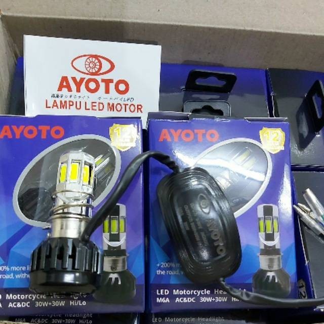 BELLATO LAMPU LED AYOTO 6 SISI ASLI 100 LAMPU DEPAN MOTOR