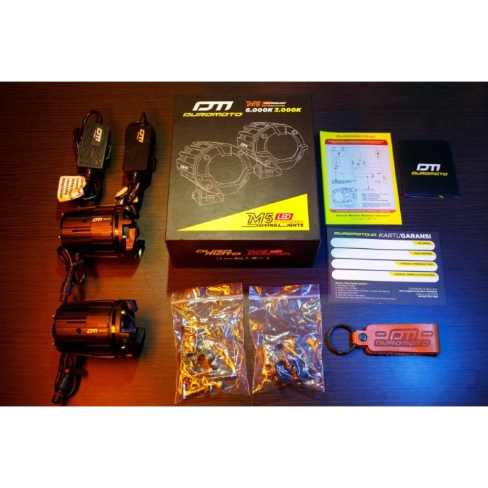 DuroMoto M5 / Led Mini Proyektor Laser / Lampu Motor Mobil