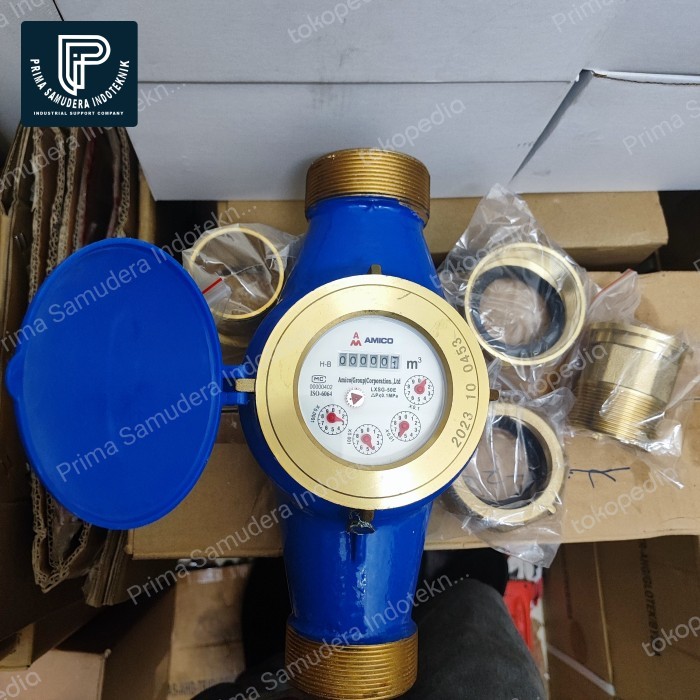 

newgan!! Meteran Air Amico 2 Inch Drat -Water Meter Amico DN50 Screw Connection