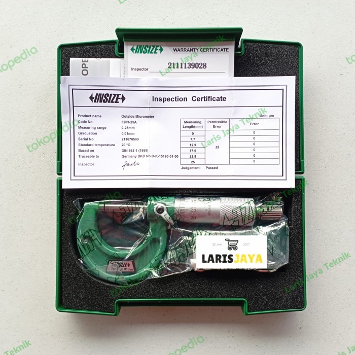 

newgan!! Insize Outside Micrometer 0-25mm