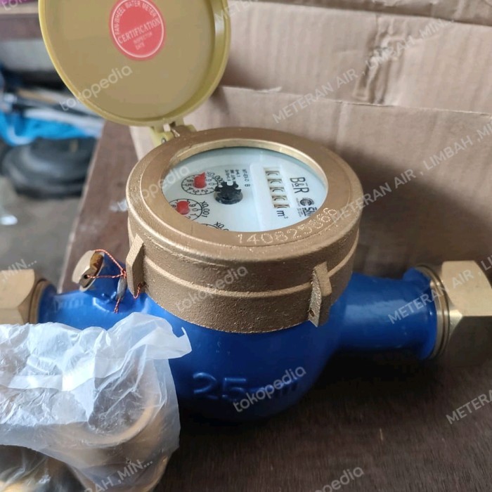 

newgan!! Water Meter B&R ( BR ) 1 Inch SNI ORIGINAL DN 25 mm