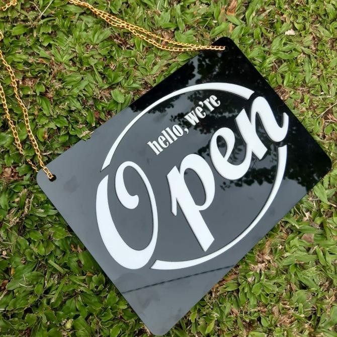 

TERBARU - sign open closed / buka tutup bolak balik