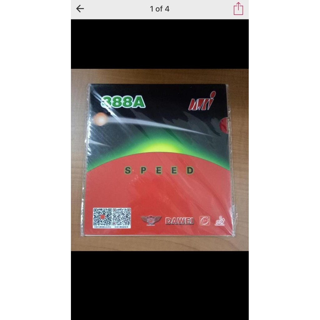 Karet Bet Bat Tenis Meja Pingpong Dawei Speed 388A Original