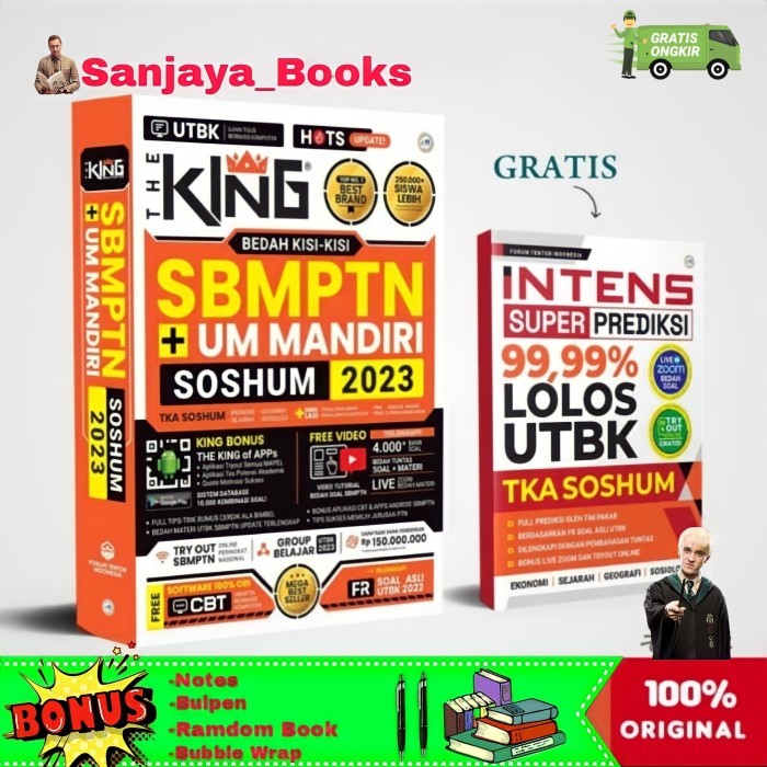 

BUKU THE KING SBMPTN SOSHUM + UM MANDIRI TPS 2022-2023 (PLUS BONUS)