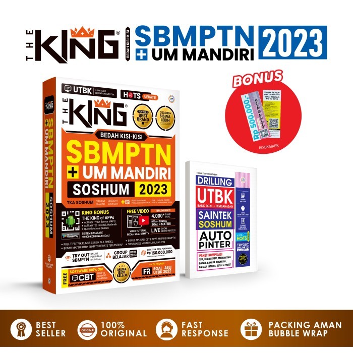 

BONUS BUKU: THE KING BEDAH KISI-KISI SBMPTN DAN UM MANDIRI SOSHUM 2021