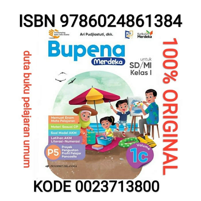 

BUKU BUPENA ERLANGGA KELAS 1 SD/M1 K2013 / BUPENA 1D / BUPENA KELAS 1D