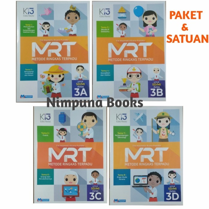 

Buku MRT 3A 3B 3C 3D Kelas 3 SD/MI Metode Ringkas Terpadu Semester 1&2