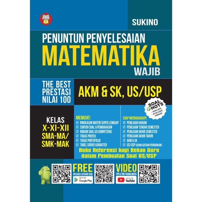 

PENUNTUN PENYELESAIAN MATEMATIKA WAJIB KELAS X XI XII SMA/MA SUKINO