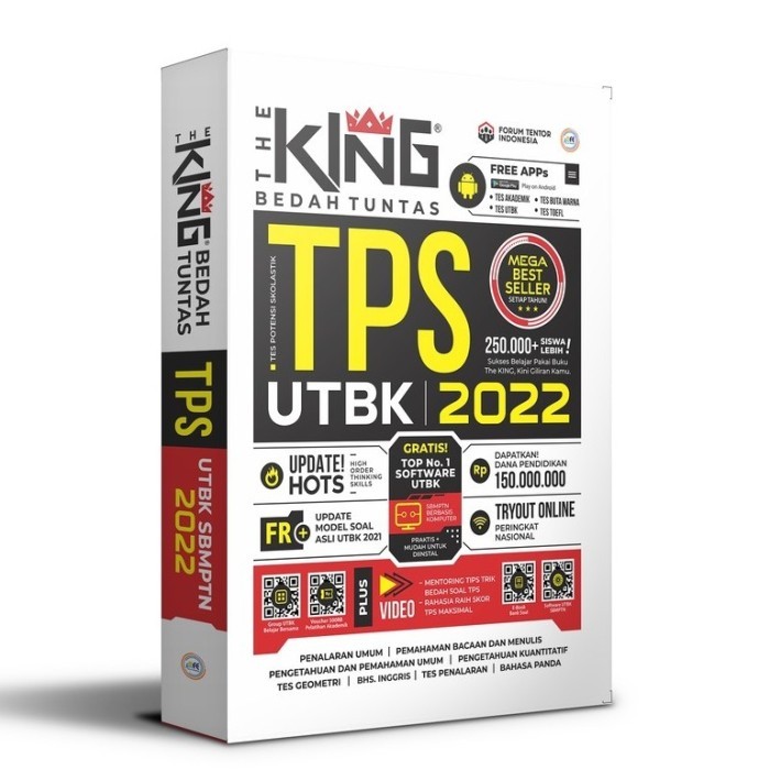 

Buku TPS UTBK 2022 : The King Bedah Tuntas TPS UTBK 2022 HOTS - ORI