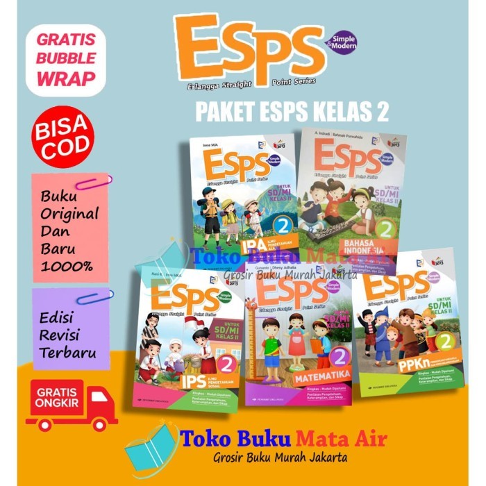 

BEST SELLER ORIGINAL PAKET ESPS KELAS 2 SD K13N ISI 5 BUKU ERLANGGA