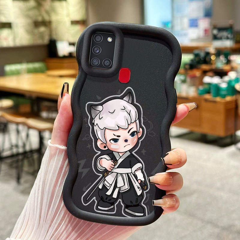 Casing Hp Untuk Samsung A21s Case HP manusia serigala dengan pisau casing Softcase ponsel silikon Ke