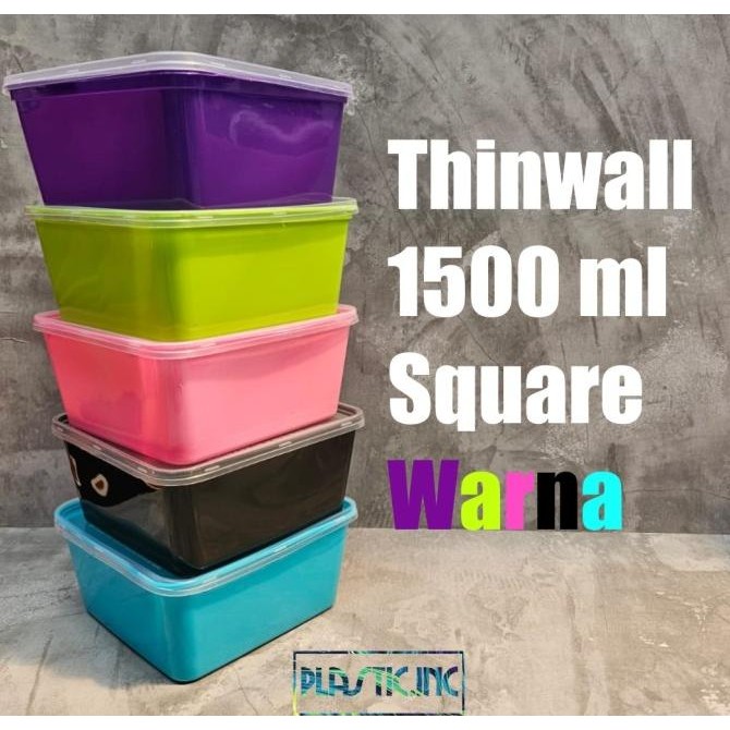 Diskon Thinwall 1500 Ml Warna/Box Kotak Plastik/Kotak Plastik/Thinwall 1500Ml
